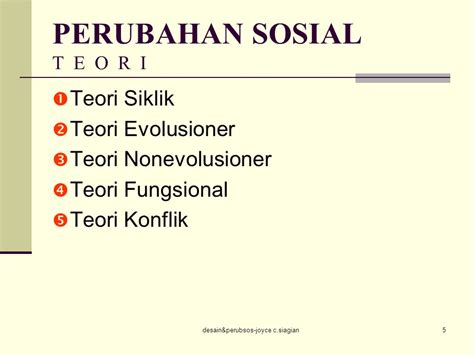 5 Teori Perubahan Sosial