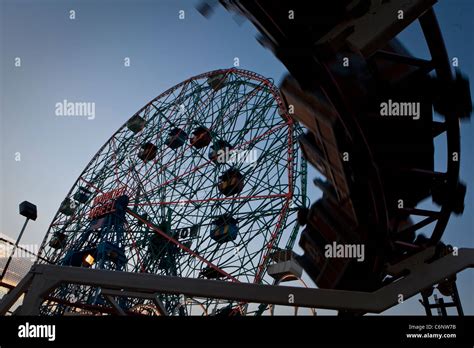 Deno's Wonder Wheel is pictured in Deno's Wonder Wheel Amusement Park on Coney Island Stock ...