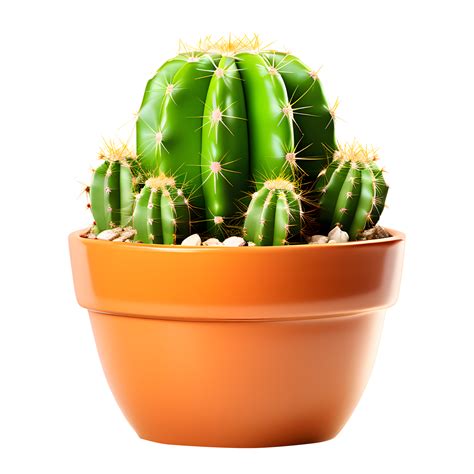 Ai Generated Cactus In Pot Isolated On Transparent Background 36091492 Png