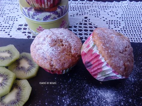 Muffins Integrali Senza Lattosio Ne Uova Con Kiwi Cuoci E Scuci