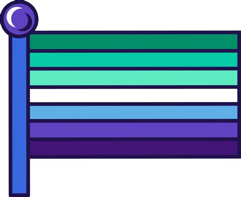 Outline Pole Flag Trans Inclusive Gay Men Pride 23786469 Vector Art At