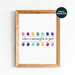 What Is Meaningful To You Occupational Therapy Poster Handprint OT