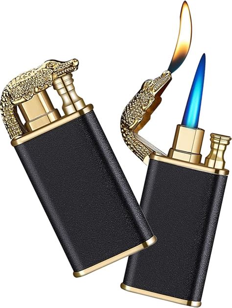 Torch Lighter Magic Dual Flame Crocodile Lighter Dual Fire Lighter Creative