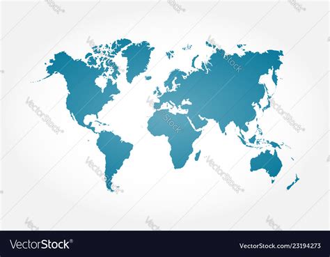 High Detail World Map Royalty Free Vector Image