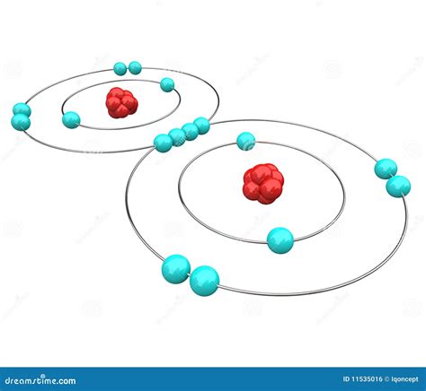 Ossigeno Schema Atomico Illustrazione Di Stock Illustrazione Di