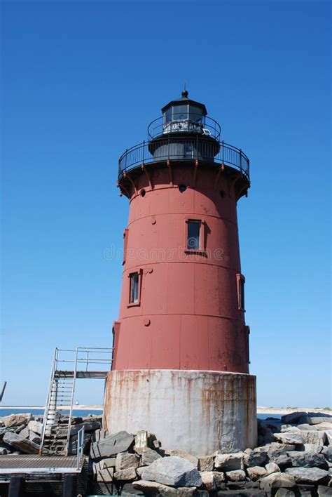 Center Breakwaters Lighthouse Lewes Delaware Stock Photo Image Of