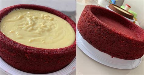 Bolo Piscina Red Velvet Massa E Recheio Profissional Confeiteira