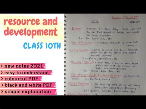 Class Geography Ch Resources And Development Notes