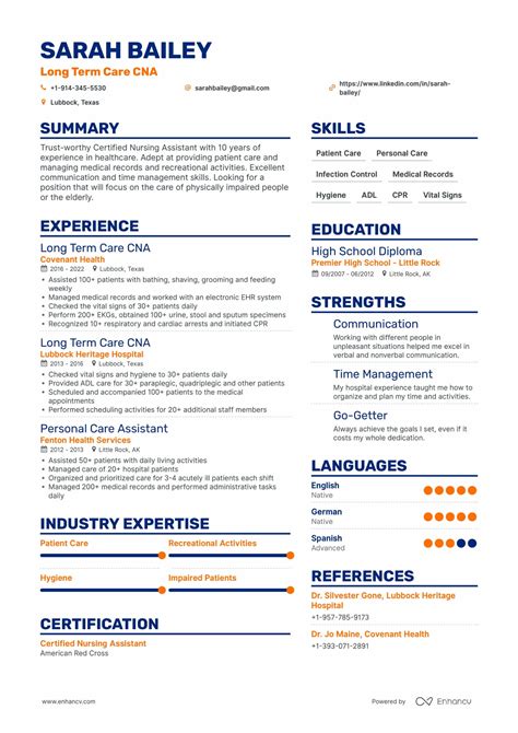 4 Nursing Assistant Resume Examples And Guide For 2024