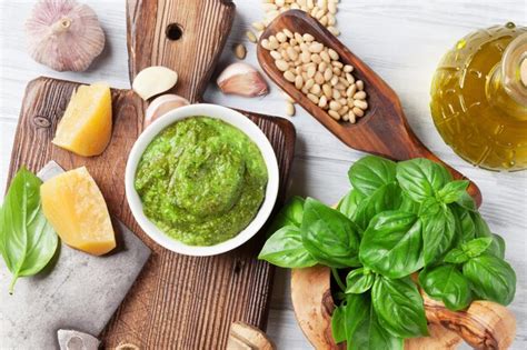 Premium Photo | Pesto sauce ingredients