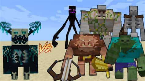 Extreme Warden Vs All Mutants Mobs Minecraft Mob Battle Youtube