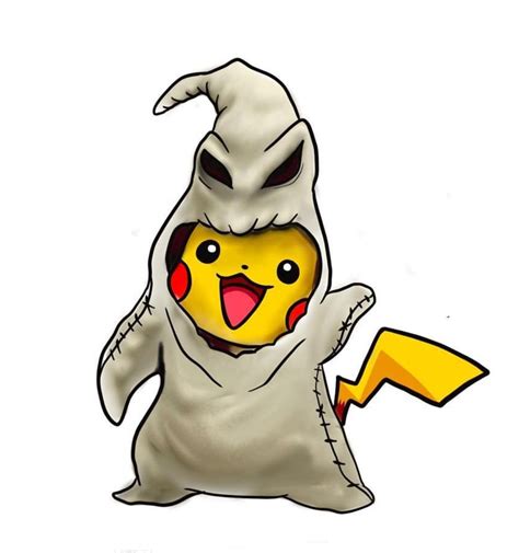 Oogie Boogie Pikachu - A Nightmare Before Christmas, Pokemon | Pokemon halloween, Pikachu art ...