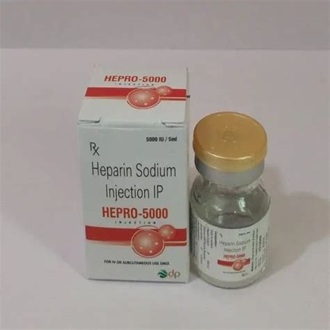 HEPRO 5000 Heparin Sodium Injection I P 5000 At Rs 86 Piece Heped 25