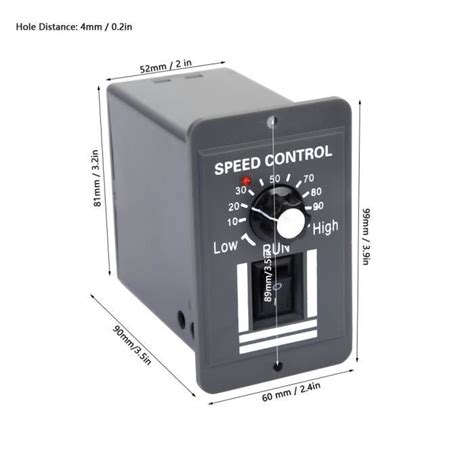 HURRISE Variateur de vitesse pour moteur DC 9 60V 30A Contrôleur de