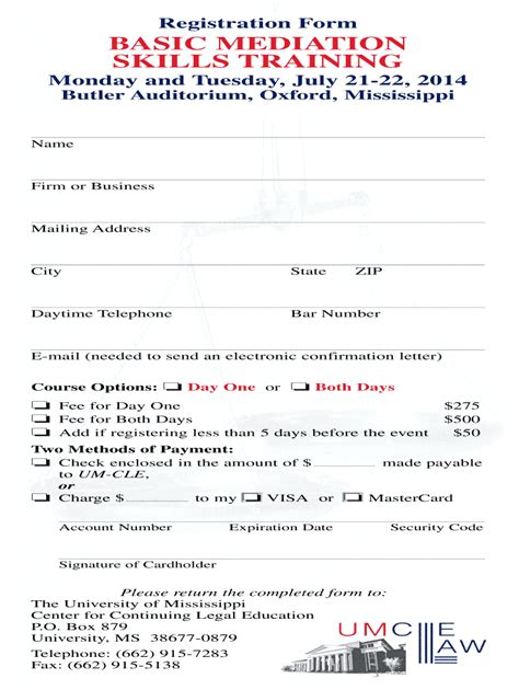 Fillable Online Outreach Olemiss Skills Training Fax Email Print