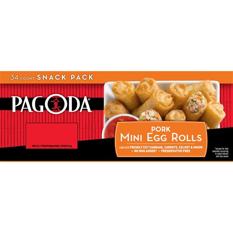 Pagoda Express Mini Egg Rolls Pork With Sweet Chili Sauce 34 Ct Shipt