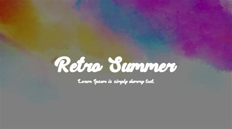 Retro Summer Font : Download Free for Desktop & Webfont