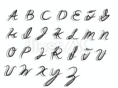 Free Vectors | Cursive uppercase set