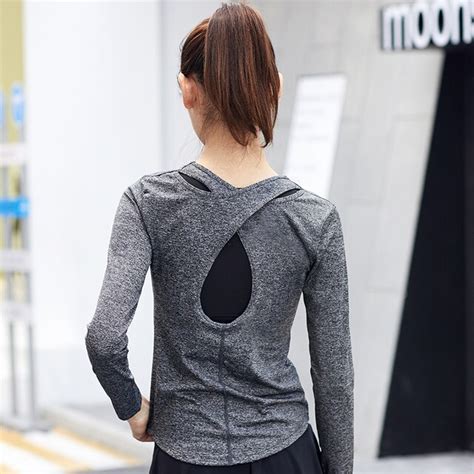 Womens Super Soft Seamless Workout Gym Run Yoga Sport Blouse Long