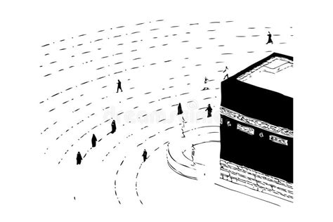 Kaaba Vettoriale Alla Mecca Saudi Arabia Vettoriale Semplice Disegno