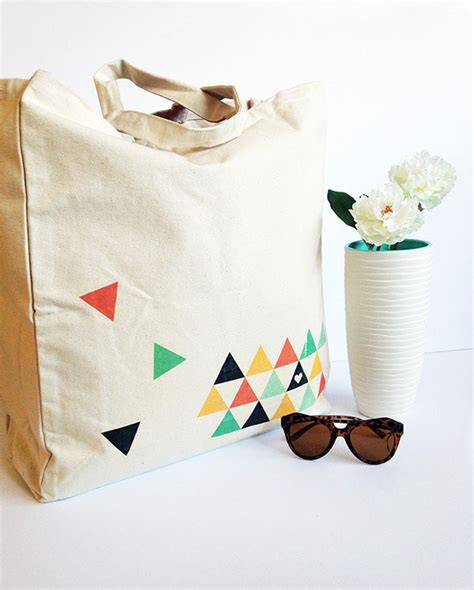 DIY geometric printed tote bag – Make and Tell