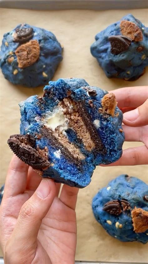 Blue Cookie Monster Cookies Video In Cookie Recipes Homemade