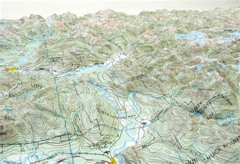 Concrete USGS Regional 3D Raised Relief Map Relief Map Digital