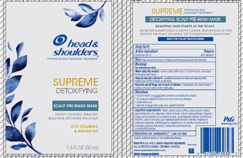 Buy Pyrithione Zinc Head And Shoulders Supreme Detoxifying Pre Wash Mask 1 G100ml From Gnh