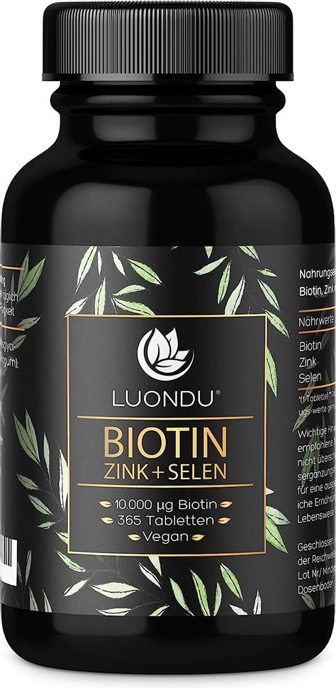 Biotin Hochdosiert 10 000 Mcg Pro Tablette 365 Vegane Tabletten 1