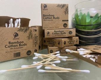 Bamboo Cotton Swabs 100 Biodegradable Plastic Free Ear Buds Zero Waste