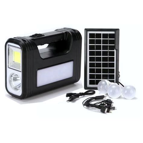 Kit Gerador De Energia Solar Bateria Lampadas Led C Lanterna E