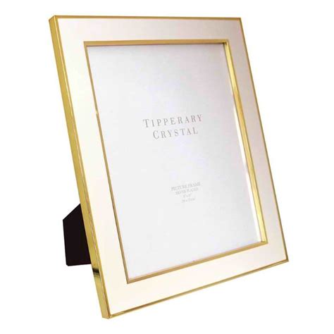 White Enamel Frame With Gold Edging Picture Frames The Elms