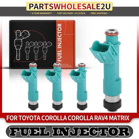 4Pcs Fuel Injector For Toyota RAV4 Solara 04 08 Camry 04 09 Scion TC XB