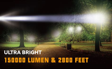 Durapower Spotlight Flashlight 150000 Lumen Super Bright LED