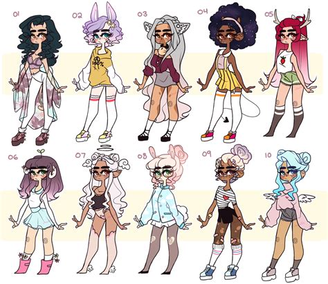 Adopt Batch Closed By Jawlatte On Deviantart Character Design