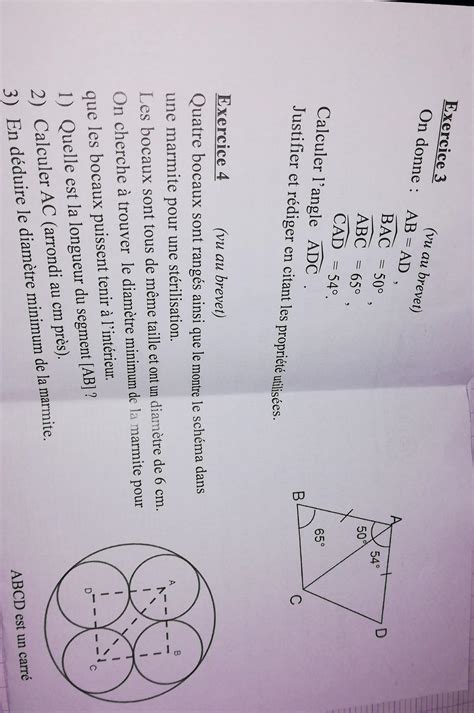 Bonjour Pourriez Vous Maider En Maths Svp Je Narrive Pas Merci