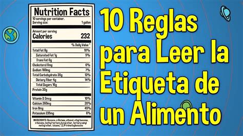 10 Reglas Para Leer La Etiqueta De Un Alimento YouTube