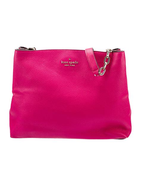 Kate Spade New York Leather Shoulder Bag Pink Shoulder Bags Handbags Wka376972 The Realreal