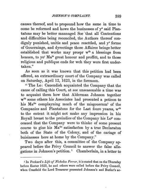 Petition from Alderman Johnson, et al., to King James I (April 1623 ...