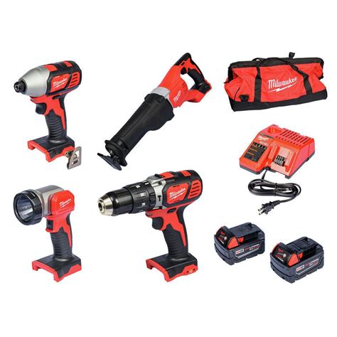 Milwaukee M V Lithium Ion Cordless Combo Tool Kit Tool With