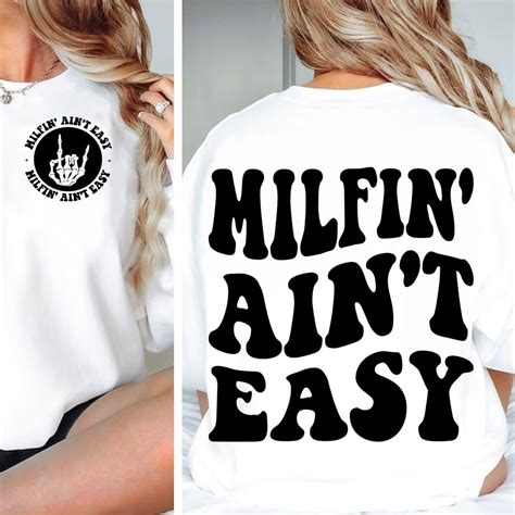 Milfin Ain T Easy Svg Png Milf Design Svg Milf Png Retro Svg Funny Quote Svg Sublimation