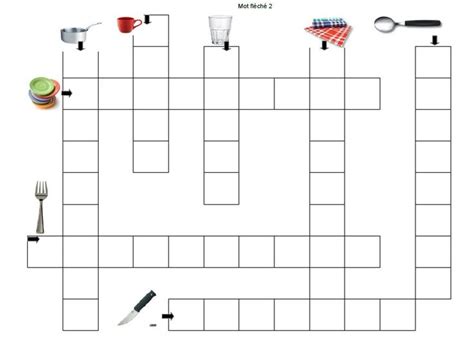 Mots fléchés les ustensiles de cuisine