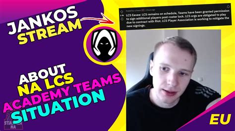 Jankos About Na Lcs Academy Teams Situation Youtube