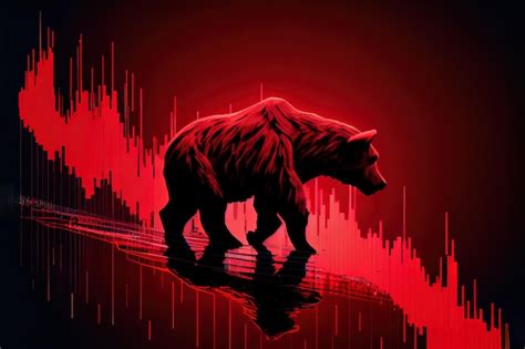 Premium Photo Bear Market In The Red