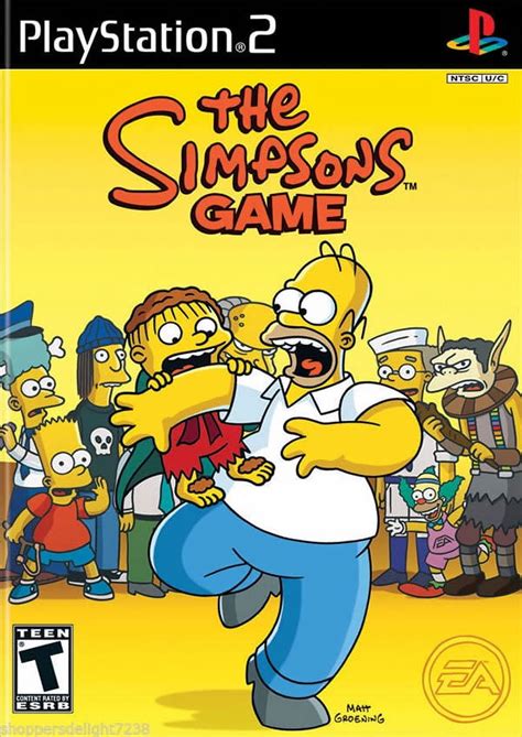 Free Shipping The Simpsons Video Game For Playstation Ps2 Used