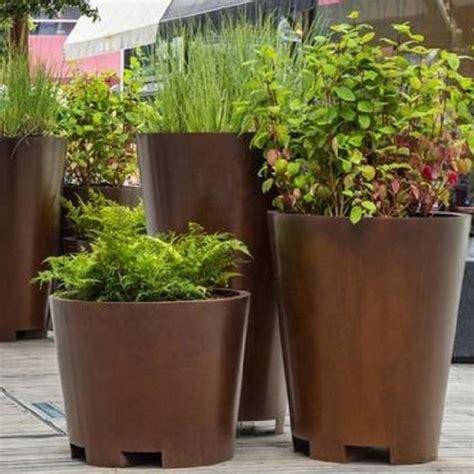 Kina Store Morden Corten Steel Metal Planters And Flower Potter