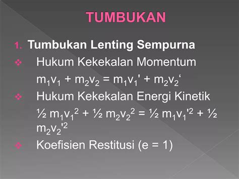 Momentum And Implus Fisika Terapan Ppt