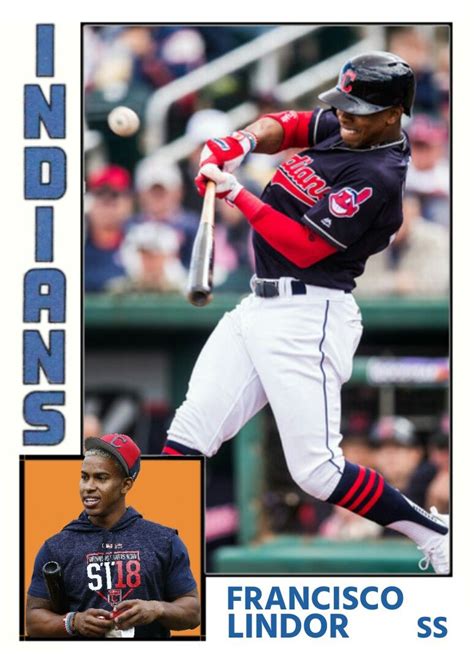 Topps Baseball Design Francisco Lindor Baseball Baseball