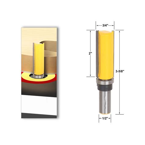 Pcs Pattern Flush Trim Router Bit W X H Shank Ebay