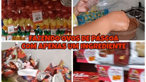 Fizemos ovos de Páscoa apenas UM ingrediente fizemos para dar